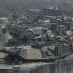 U S M1A2 SEP Abrams battle tanks