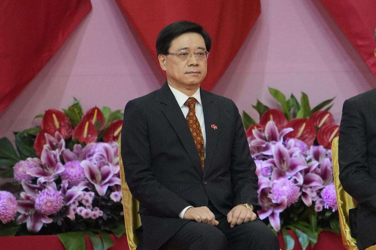 Hong Kongs Chief Secretary John Lee