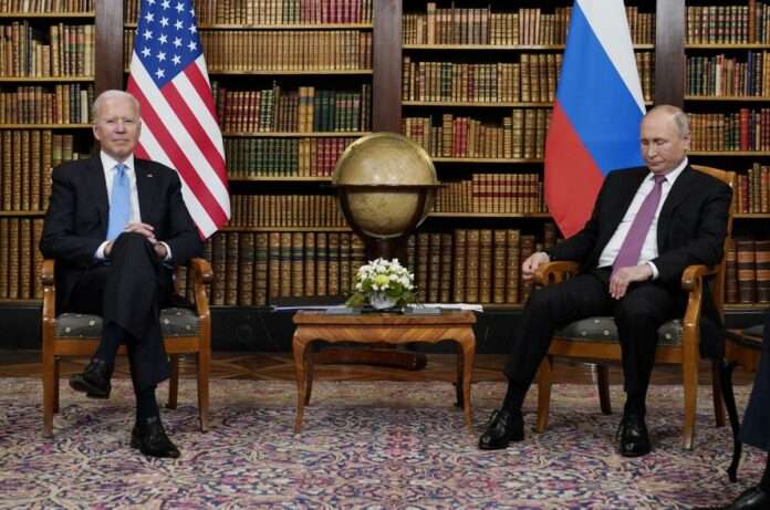 Joe Biden meets with Russian President Vladimir Putin
