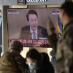 President Yoon Suk Yeol speaking during a cabinet council meeting