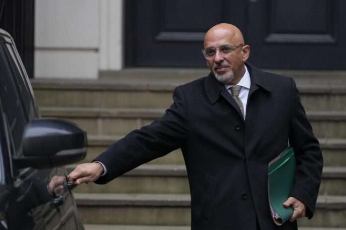 Conservative Party chairman Nadhim Zahawi leaves the Conservative Party head office