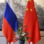 Russia and China flags