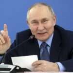 Russian President Vladimir Putin speaking