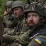 Ukrainian servicemen take rest
