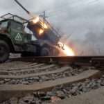 Russian armys Grad rocket launchers at an undisclosed location in Ukraine