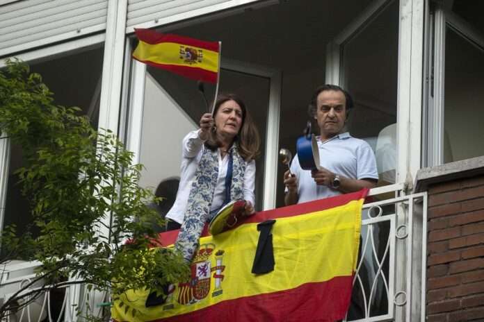 Spain people at balcony