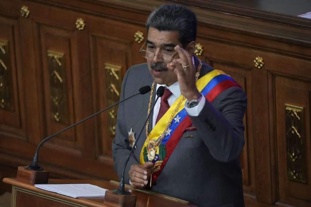 Venezuelan President Nicolas Maduro delivers his annual address