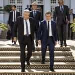 The Moroccan minister of interior Abdelouafi Laftit L receives his contrpart Gerald Darmanin in Rabat