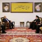 Hezbollah Chief Hassan Nasrallah meeting with a delegation from Hamas headed by Khalil al Hayyeh