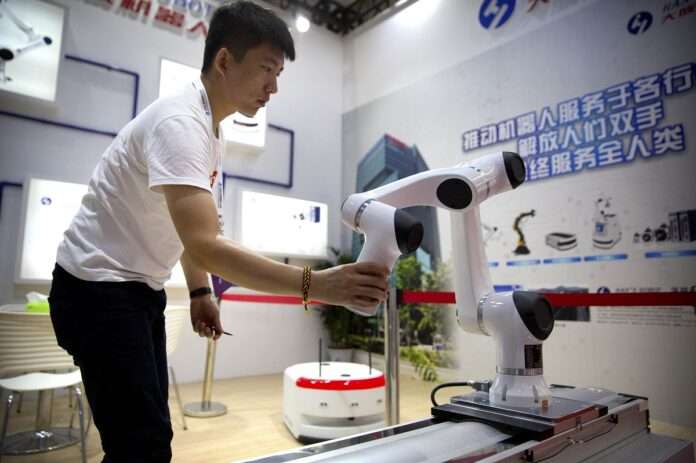 a robotic manufacturing arm from Chinese robot maker