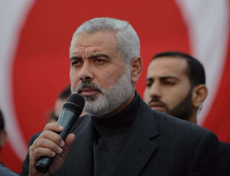 Ismail Haniyeh speaks in front of a Turkish flag 1 768x589 1