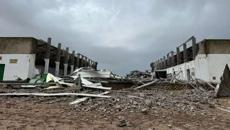 Storm Nuria tornado tears off warehouse roof killing three farm workers in Spains Sevilla 768x436 1