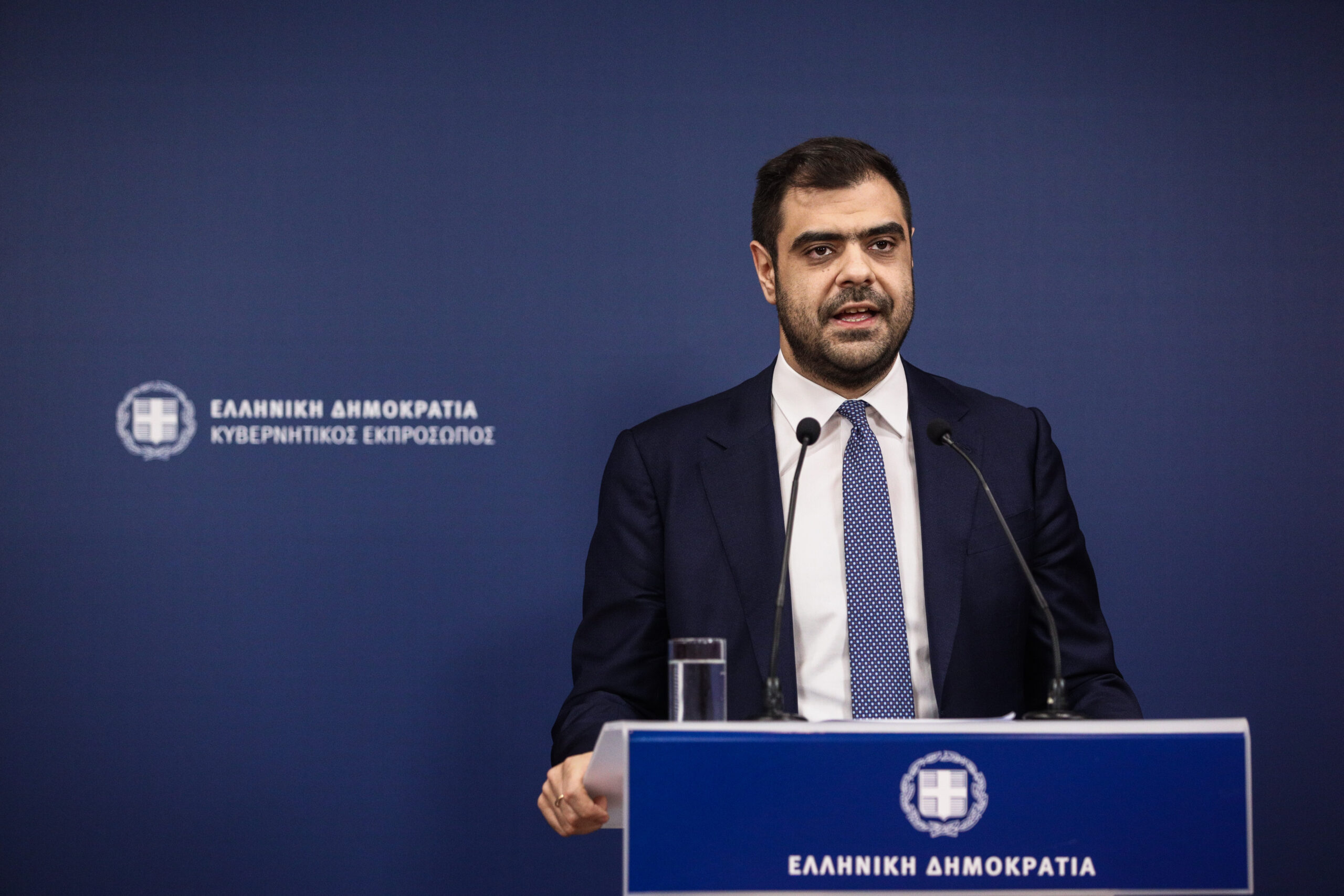 [376450] ΑΝΑΚΟΙΝΩΣΗ ΤΟΥ ΑΝΑΣΧΗΜΑΤΙΣΜΟΥ ΑΠΟ ΤΟΝ ΚΥΒΕΡΝΗΤΙΚΟ ΕΚΠΡΟΣΩΠΟ ΠΑΥΛΟ ΜΑΡΙΝΑΚΗ (ΓΙΑΝΝΗΣ ΠΑΝΑΓΟΠΟΥΛΟΣ/EUROKINISSI)