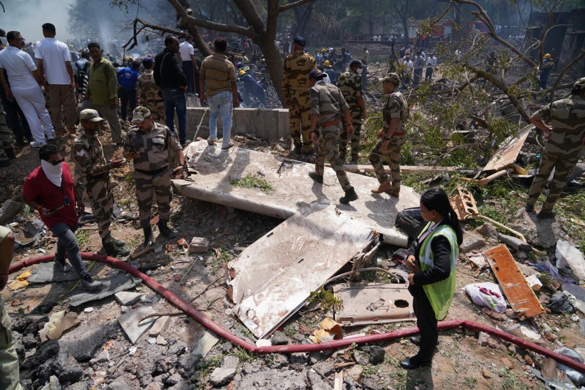 Air India plane with over 240 on board crashes after take-off in Ahmedabad