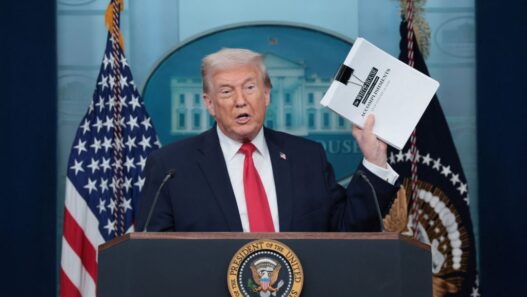 US President Donald Trump speaks during a press briefing at the White House 1024x683 1
